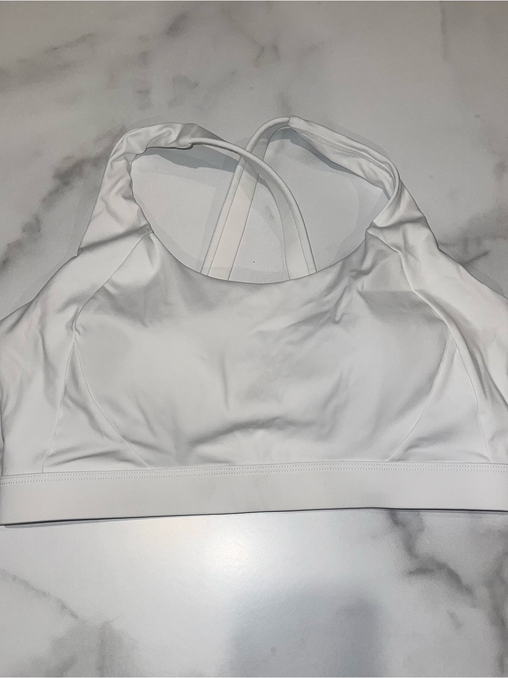 Cordaw Women's Pickleball High Impact Sports Bra Med White